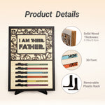 Wood Sign, Personalized Light Saber Plaque with 1-6 Names, Unique Fathers Gifts for Dad from Daughter Son Wife, I Am Their Father, Grandpa, Daddy Dad Birthday Gift