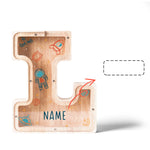 Personalized Wooden Letter Piggy Bank-Good Gift For Kids