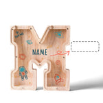 Personalized Wooden Letter Piggy Bank-Good Gift For Kids