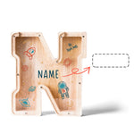 Personalized Wooden Letter Piggy Bank-Good Gift For Kids