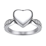Personalized Name Date Memorial Heart Urn Ring