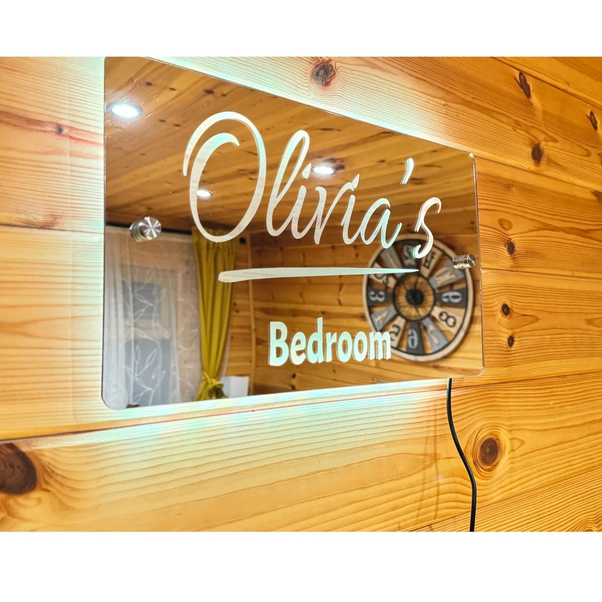 Personalised Name Mirror Light Sign