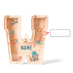Personalized Wooden Letter Piggy Bank-Good Gift For Kids