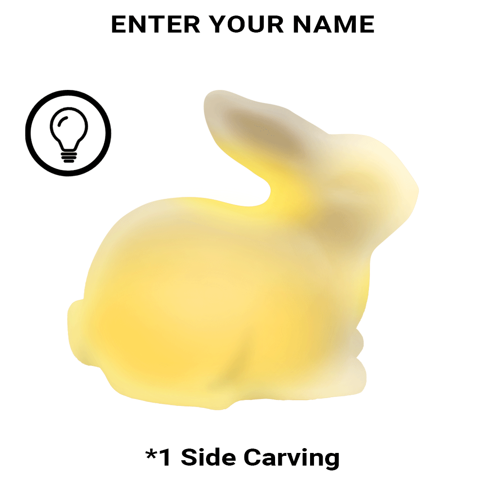 DIY Bunny Lamp Kit for Kids - Personalize with LED Name. Great for Easter Baskets, Birthdays. Includes Art Supplies. A Realistic, Handmade Bunny Toy Gift for Boys & Girls.