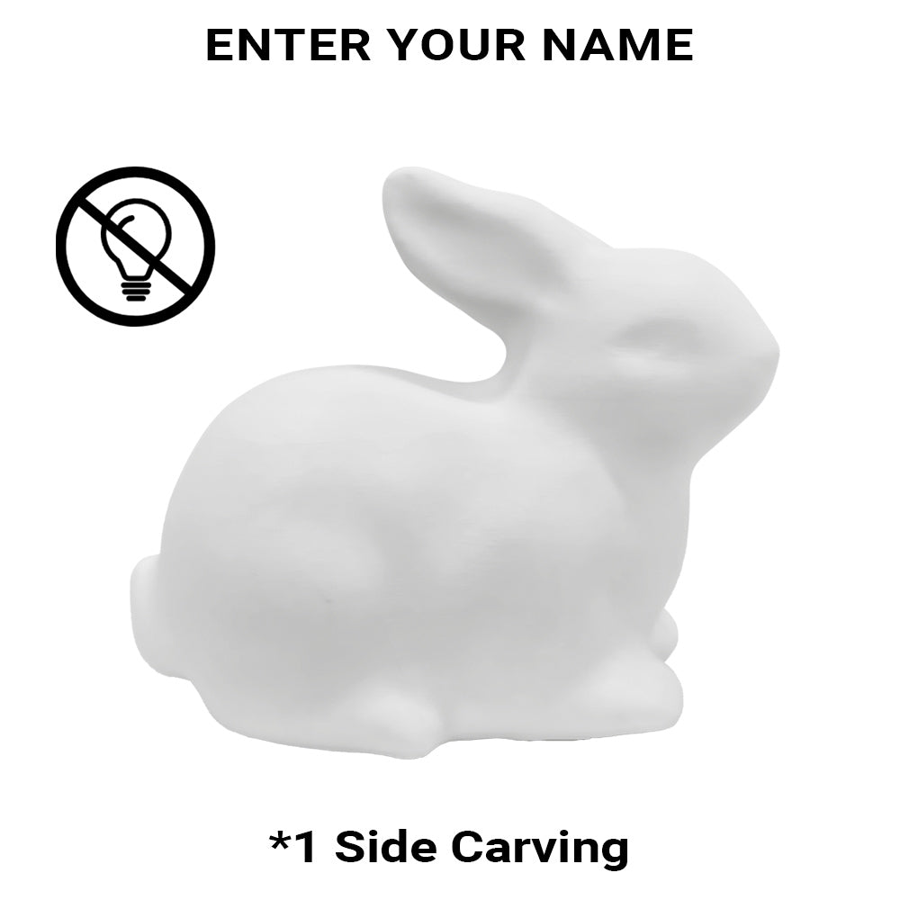 DIY Bunny Lamp Kit for Kids - Personalize with LED Name. Great for Easter Baskets, Birthdays. Includes Art Supplies. A Realistic, Handmade Bunny Toy Gift for Boys & Girls.