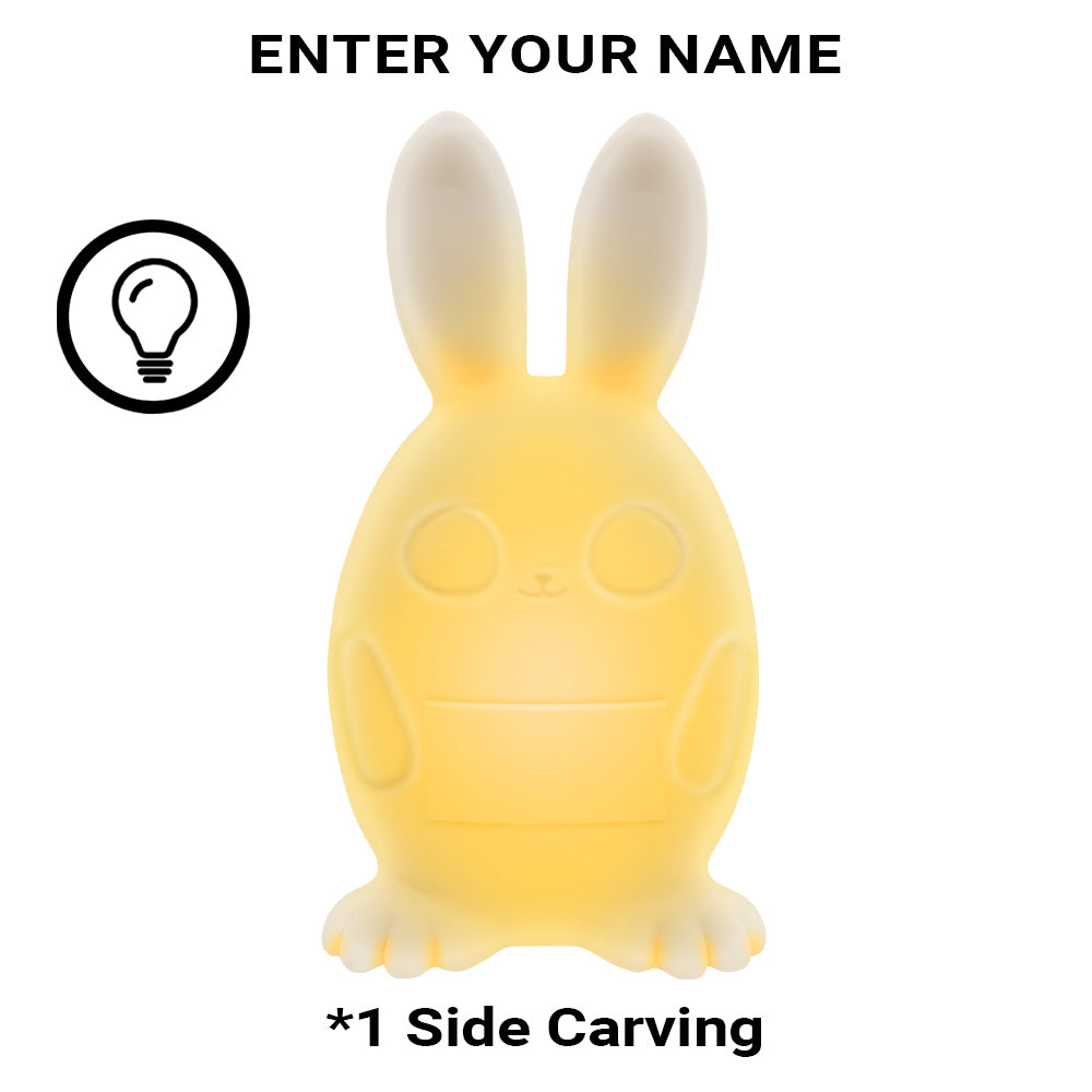 DIY Bunny Lamp Kit for Kids - Personalize with LED Name. Great for Easter Baskets, Birthdays. Includes Art Supplies. A Realistic, Handmade Bunny Toy Gift for Boys & Girls.
