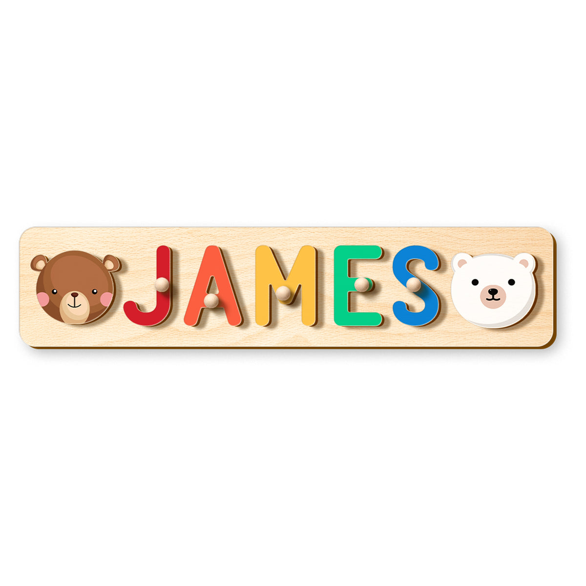 Customizedbee Personalized Name Puzzle,1 line,Wooden Puzzles for Toddlers 1-3, Easter Gifts
