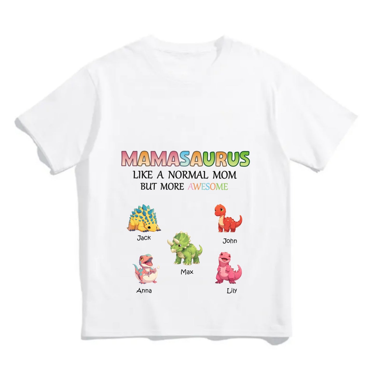 Customized T-shirt with Baby Dinasour Pattern and Name