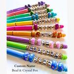 Custom Name Beaded Pens for Gifts Pens with a Personal Touch